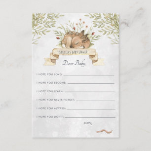 Informações Desejos para Cartão de Aconselhamento para Bebês  