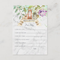 Desejos para Cartão de Aconselhamento para Bebês |