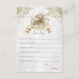 Informações Desejos para Cartão de Aconselhamento para Bebês |