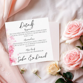 Informações Detalhe do Cartão de Casamento Botânico Minimalist