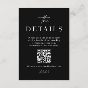 Informações Detalhes de Casamento Modernos - Cartão de Envio c