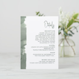 Informações Detalhes do Cartão de Acompanhamento de Casamento