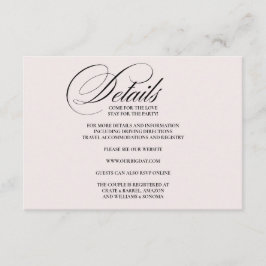 Informações Detalhes do Cartão de Enclausura Formal Elegante