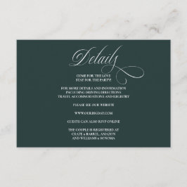 Informações Detalhes do Cartão de Enclausura Formal Elegante