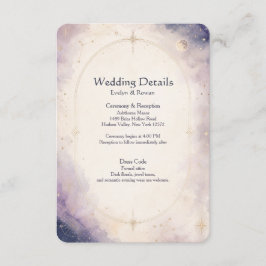 Informações Detalhes do Casamento Celestial - Cartão de Inclus