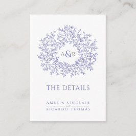 Informações Detalhes do casamento monograma cartão de inclusão