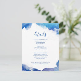 Informações Detalhes do Casamento Sapphire Tide Cartão de Inse