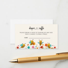 Informações Doce como um favo de mel cartão de rifa de fraldas