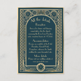 Informações Dourado Ornate - Cartão de recinto de casamento