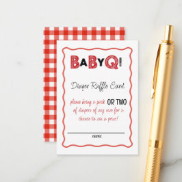 Informações É um cartão de rifa de fraldas para gêmeos Baby Q