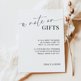 Informações Elegante Uma Nota Sobre O Cartão De Invólucro De P