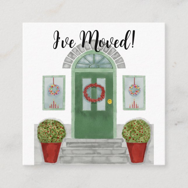 Informações Eu me movi! Cartão de gabinete de Natal (Frente)