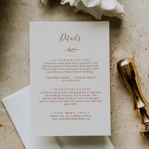 Informações Folha mínima   Cartão de Gabinete para Detalhes da