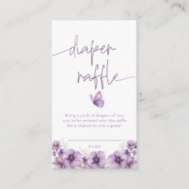 Informações Fralda de borboleta roxa Chá de fraldas de cartão