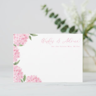 Informações Hydrangea Flower Blooms Floral Cartão de Aviso Flo