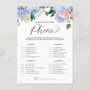 Informações Hydrangeas Azul O que há no seu cartão de jogo t