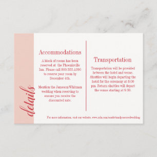 Informações Inserir Cartão Vermelho, Casamento de Caroline