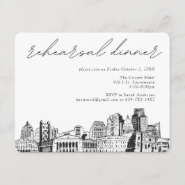 Informações Janto de ensaio de Sacramento Convidar cartão de g