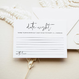 Informações Jogo de Cartão de Ideias Noturnas Mínimas de Data