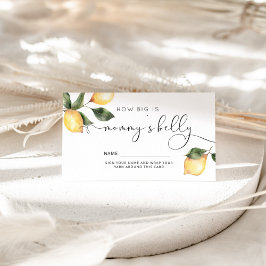 Informações Lemon, o tamanho do cartão do ventre de mamãe