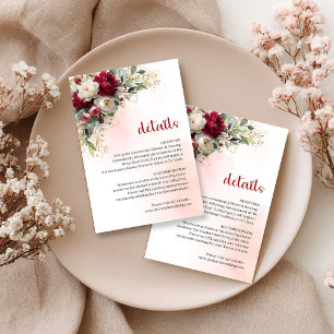 Informações Lindo cartão de casamento floral verde com rubor b
