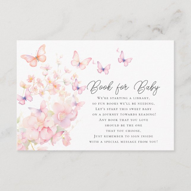 Informações Livro de Borboletas Whimssic para Cartão de Gabine (Frente)