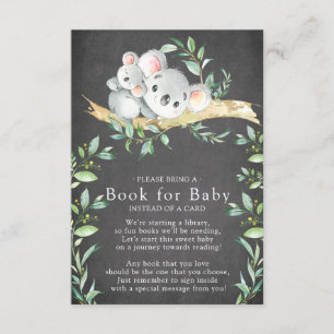 Informações Livro de Chás de fraldas do Urso Koala para Cartão
