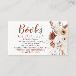 Informações Livros Boho Terracotta para Cartão de Recepção