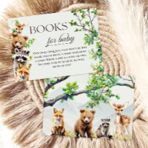 Livros de Animais da Floresta para Cartão de Bebê