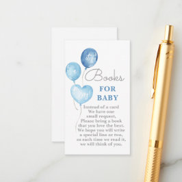 Informações Livros de balões azuis para cartão de menino