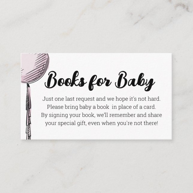 Informações Livros De Balões Para Cartão De Recepção Para Bebê (Frente)