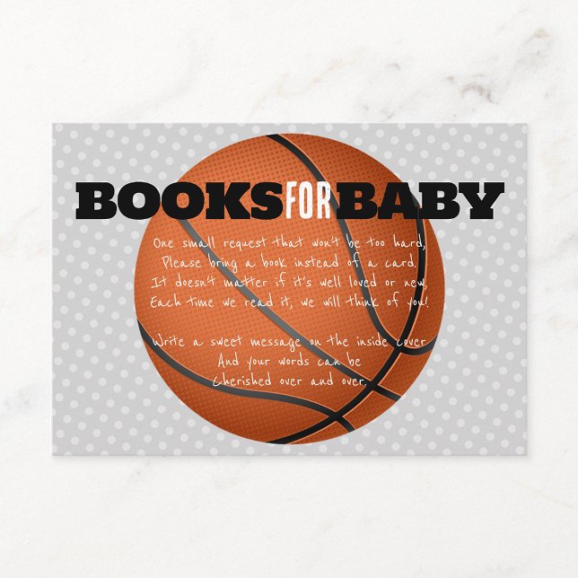Informações Livros de basquete para o Cartão de Recepção Baby  (Basketball Books for Baby Inserts)