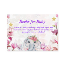 Livros de Cartão para Bebê Elefante Floral.