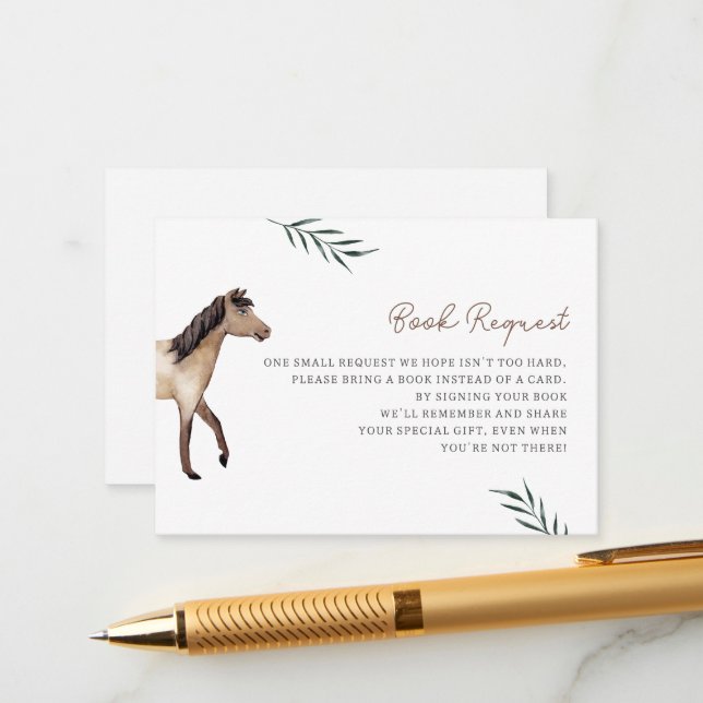 Informações Livros de cavalos para cartão de gabinete para beb (Frente/Verso In Situ)