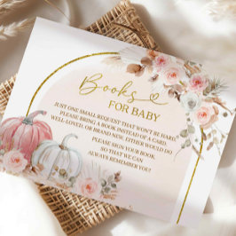 Informações livros de chá de bebê Boho Pumpkin para cartão de