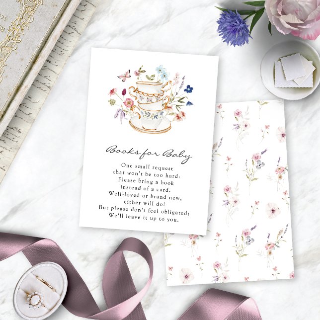 Informações Livros de Flores Selvagens para Cartão de Bebê (Wildflower Books for Baby Card by Painted Paperie
)