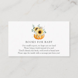 Informações Livros de Girassóis e Pumpkin para Cartão de Inser