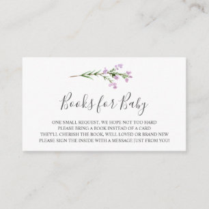 Informações Livros de Ramificação Lavendar para Cartão de Inse