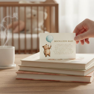 Informações Livros de Urso em Aquarela para Cartão de Pedido d
