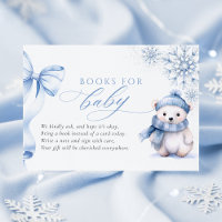 Livros de Urso Polar de Inverno Azul para Cartão d