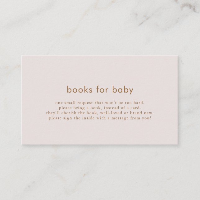 Informações Livros Dourados cor-de-rosa para cartão de bebê (Frente)