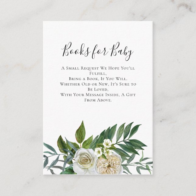 Informações Livros Emerald Greenery para Cartão de Bebê (Frente)