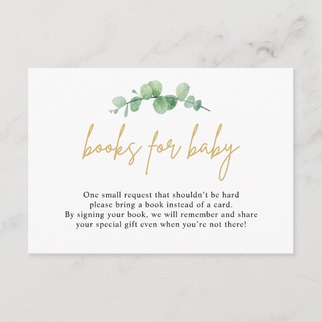 Informações Livros Eucalyptus Por Aquarela Para Cartão De Inse (Frente)