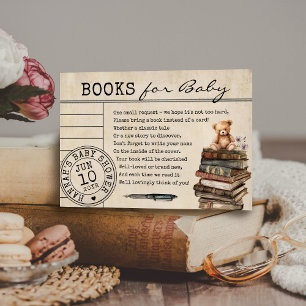 Informações Livros Florais de Cartão de Biblioteca Vintage par