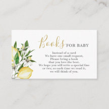 Livros Florais de Lemons para Cartão de Bebê