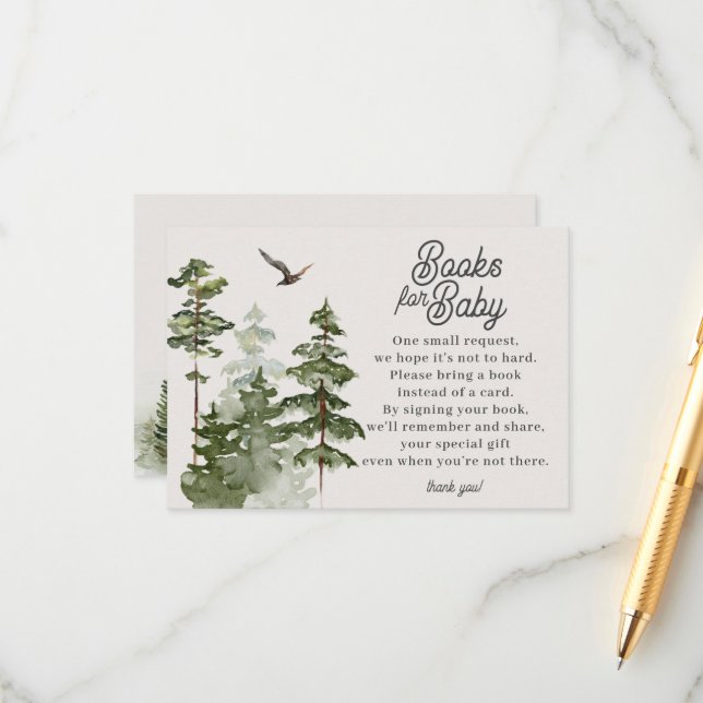 Informações Livros Florestais de Woodland para Cartão de Recin (Frente/Verso In Situ)