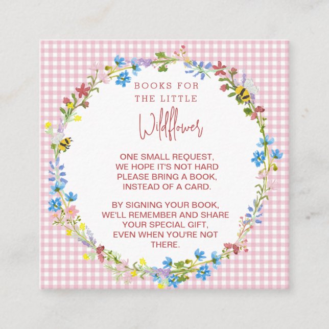 Informações Livros Para A Pequena Flor Selvagem - Cartão De Al (Frente)