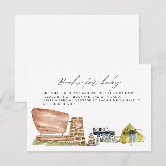 Informações Livros Para Bebê, Cartão de Chá de fraldas, Nação (Frente/Verso)