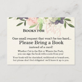 Informações Livros para Cartão de Bebê - Floral Rosa e Roxo