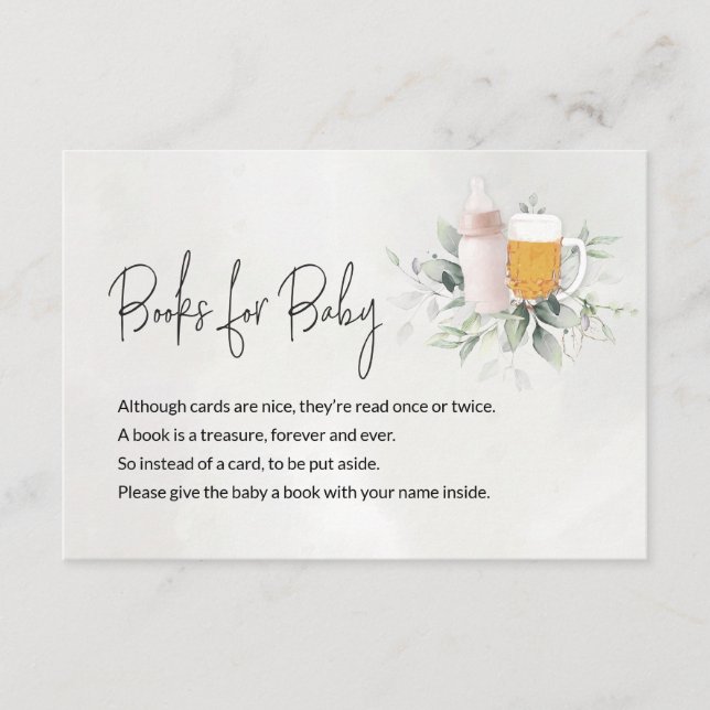 Informações Livros para o Cartão de Mensagem Bebê - Um Bebê es (Frente)